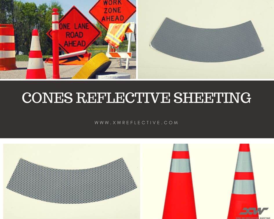 Reflective sheeting for delineator and cones