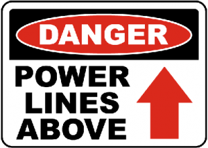 Power signage Warning
