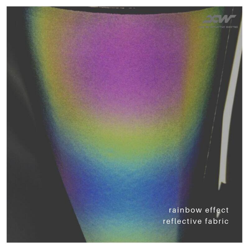 rainbow reflective fabric material night vision 