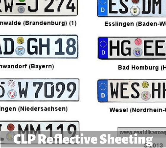 number plate reflective sheeting