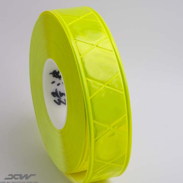 Sew on High Visibility Reflective Tape - Webbing Tape, Size: 2 inch x 25 yds, Yellow