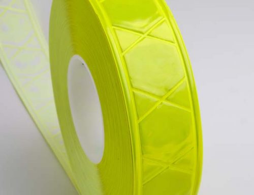 Ruban prismatique en PVC jaune fluorescent XW602-60 EN20471 pour vêtements