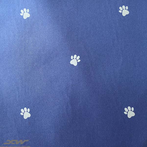 printing reflective fabric paw pattern