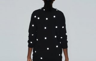 dots printed reflective fabric