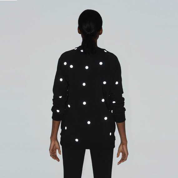 dots printed reflective fabric