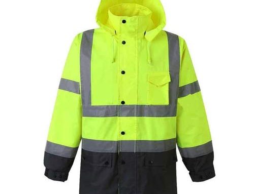 Imperméable réfléchissant haute visibilité jaune fluo