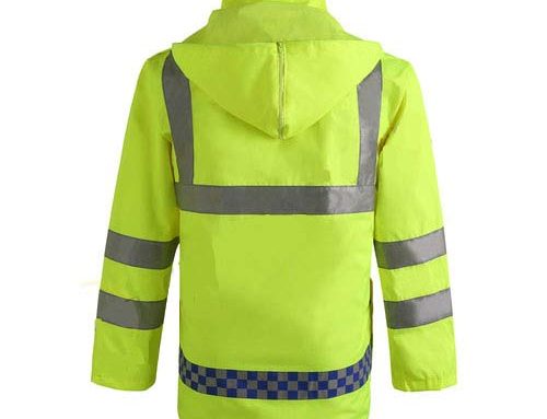 High Visibility Reflective Raincoat with Mesh Inner XW-008R