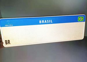 Brasil License Plate Reflective Plate