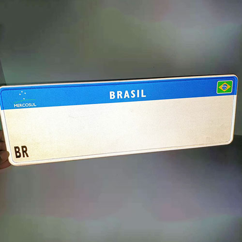 Brasil License Plate Reflective Plate