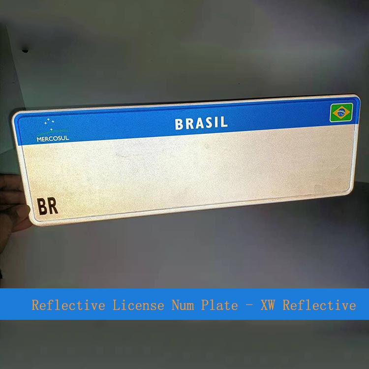 reflective license number plate