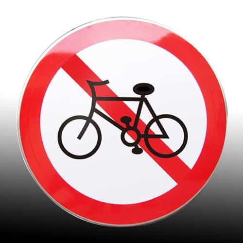 No bike sign