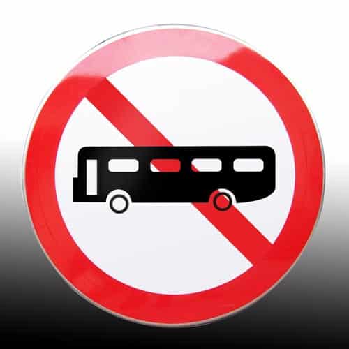 no bus sign