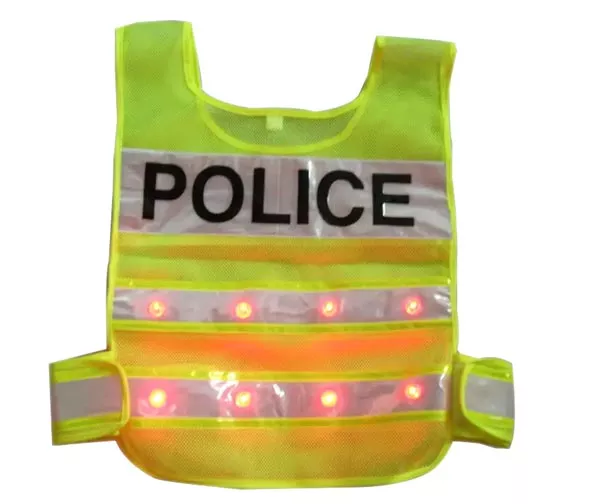 led flashing reflective vest
