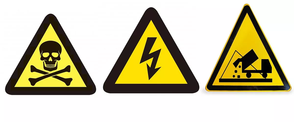 Yellow Diamond-Shaped Warning Road Signs