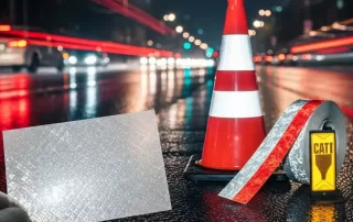 How are the reflection effects of the traffic reflective film