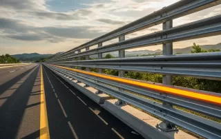 Why do highway corrugated guardrails use reflective film