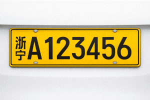 Placas de matrícula chinas para vehículos grandes