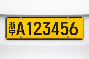 Plaques d'immatriculation chinoises pour véhicules lourds