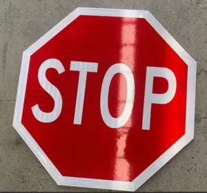 XW — Panneau Stop — Image du produit réel — Octogonal